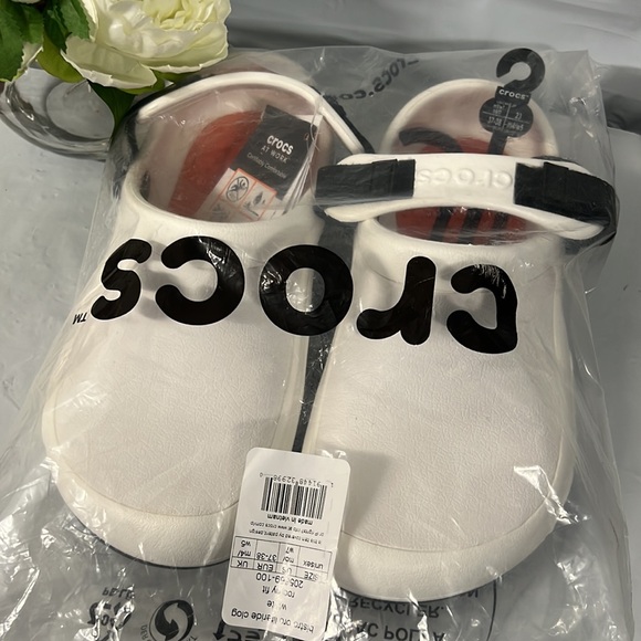 NEW - CROCS BISTRO SLIP RESISTANT WORK CLOG, WHITE - WOMEN'S  7 - Picture 7 of 10